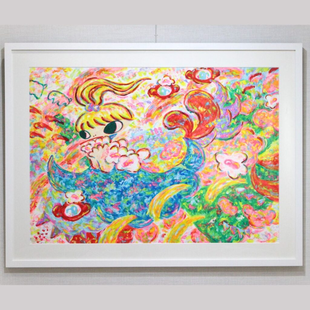 タカハシマホ シルクスクリーン ゆれる2020 版画 kyne ロッカクアヤコ タカハシマホ シルクスクリーン ゆれる2020 版画 kyne ロッカク